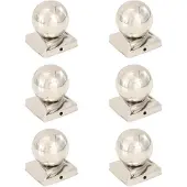 vidaXL Bouchons de poteau 6 pcs Globe final Acier inoxydable 91x91 mm