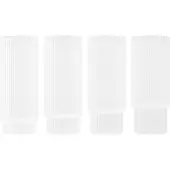 Ferm Living Ripple Verres à boire longs - Lot de 4 Frosted