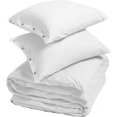Yumeko - Parure de lit - Jersey De Coton - 200x220 - Blanche