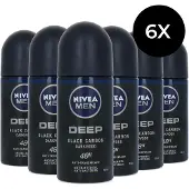 Nivea 6 déodorants à bille pour homme - Deep Darkwood 50 ml