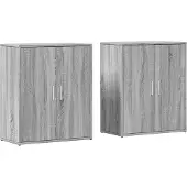 vidaXL Sideboards 2 pcs. Chêne gris Sonoma 60x31x70 cm Bois composite