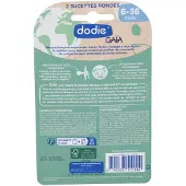 Dodie Sucettes Rondes Caoutchouc Gaïa 6-36 Mois 2 pc(s) Sucette(S)