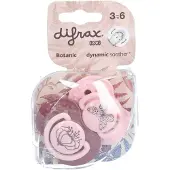Difrax Tétine Dynamic Botanic 3-6 mois 2 pc(s) Tétine(S)