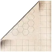 Chessex Reversible Battlemat 1,0x1,0 pouces (quadrillé+hex) 23,5x26 pouces Tapis de jeu pour les jeux de rôle et les jeux de table