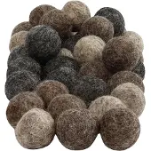 Creativ Company Boules de feutre, D : 20 mm, tons naturels, 64pcs.