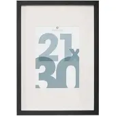 Atmosphera Cadre photo "Manu" - bois et verre - noir - 21x30 cm - Noir - createur d'interieur