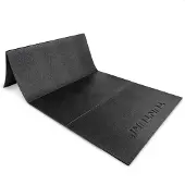 Tunturi Tapis de fitness - Tapis extérieur extra épais - Tapis de yoga antidérapant - Tapis de pilates - 6 mm - Pliable - 120 x 61 cm - Avec application d'entraînement - Noir
