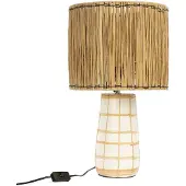 Bazarbizar-b2b La Lampe De Table Molokai-blanc Naturel | JABR097WN
