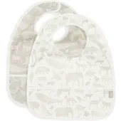 Jollein Bavoir Jollein Waterproof Animals Olive Green (2pack)