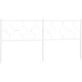 vidaXL Tête de lit de rechange en métal blanc 200 cm