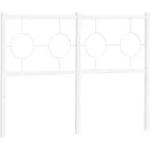 vidaXL Tête de lit de rechange en métal blanc 120 cm