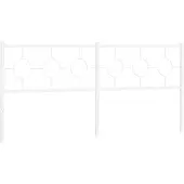 vidaXL Tête de lit de rechange en métal blanc 193 cm