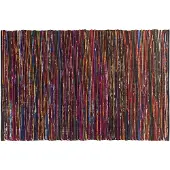 Beliani Tapis multicolore/noir 160 x 230 cm à poils courts BARTIN (160 x 230 cm)