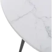Beliani Table De Salle À Manger Effet Marbre Ronde D 120 Cm Odeon