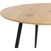 Beliani Table À Manger Bois Clair D 100 Cm Bjorka
