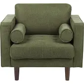 Beliani Fauteuil Nurmo Tissu Vert Foncé