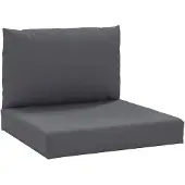 vidaXL Coussins de palette lot de 2 anthracite tissu oxford