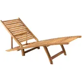 vidaXL Bain de soleil en teck 55 x 69 x 161 cm