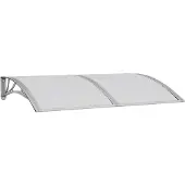 vidaXL Auvent de porte Gris 150x100 cm Polycarbonate