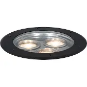 QAZQA Spot encastré moderne noir 3 lumières IP65 - Tribus