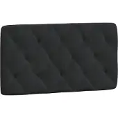 vidaXL Coussin de tête de lit noir 100 cm velours