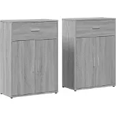 vidaXL Sideboards 2 pcs. Gris Sonoma 60x30x84 cm Bois composite