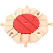 Bigjigs Rail 8 Way Turntable - Other Major Wooden Rail Brands are Compatible