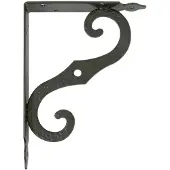 AMIG Support mural 2-10 203 Étagères Noir Acier (25 x 19 cm)