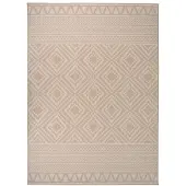 vidaXL Tapis à tissage plat d'extérieur 200x280 cm Rayures brunes