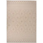 vidaXL Tapis à tissage plat d'extérieur 140x200 cm Rayures brunes