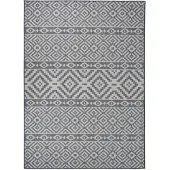 vidaXL Tapis à tissage plat d'extérieur 200x280 cm Rayures bleues