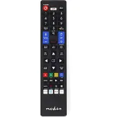 Nedis Télécommande de remplacement - Convient pour : Samsung - Préprogrammée - 1 appareil - Bouton Amazon Prime / Disney + / Bouton Netflix / Bouton Smart home / Bouton Youtube - Infrarouge - Noir