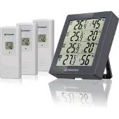 Bresser Thermohygromètre Quadro - Thermohygromètre pour 4 points de mesure