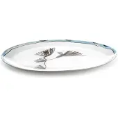 Serax Midnight Flowers Assiette Ovale °2 L | Camelia Aubergine