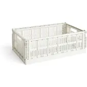 HAY Colour Crate Boîte de rangement empilable Large | Off White