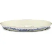 Serax Feast Assiette de Présentation S White|Blue Stripes