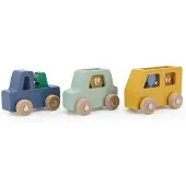 Trixie Set de voitures en bois animaux