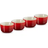 Le Creuset Faïence Petit Plat Le Creuset Rouge Cerise (4-Pieces)