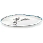 Serax Midnight Flowers Assiette Ovale °2 S | Camelia Aubergine