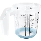Keeeper Verseuse graduée "massimo", 0,5 L, blancá / bleu nordique, Verre mesureur, Blanc, Bleu, Transparent