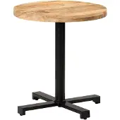 vidaXL Table de bistrot ronde Ø70x75 cm Bois de manguier rugueux