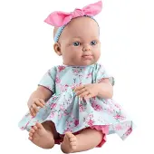 Paola Reina Bébé poupée Minipikolines fille rose noeud 32cm Poupées