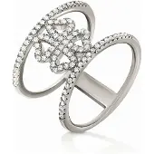Folli Follie 3r15s089c-54 Ring Argenté 54 Femme