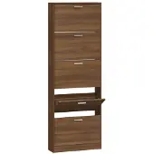 vidaXL Armoire à chaussures Chêne marron 59x17x169cm Bois d'ingénierie