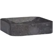 vidaXL Lavabo noir 40x40x10 cm marbre