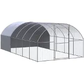 vidaXL Poulailler d'extérieur 3x6x2 m Acier galvanisé