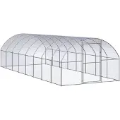 vidaXL Poulailler d'extérieur 3x8x2 m Acier galvanisé