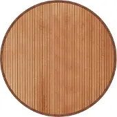 vidaXL Tapis rond naturel 80 cm bambou