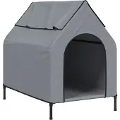 vidaXL Niche pour chien Gris clair Tissu Oxford et acier