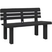 vidaXL Banc de jardin anthracite 110x52x71 cm Polypropylène